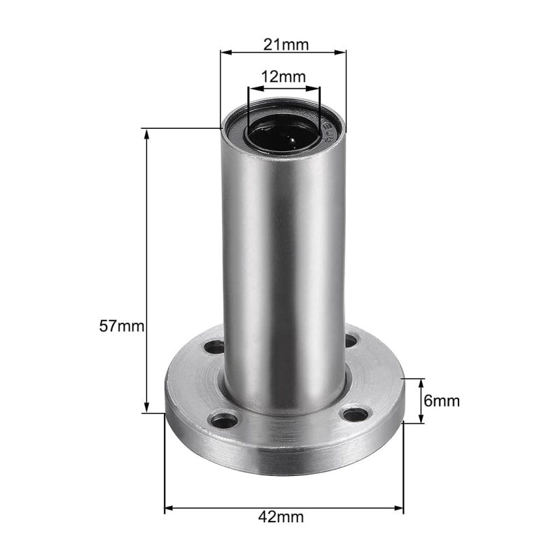 LMF12LUU Linear Ball Bearings Round Flange Long Bushing