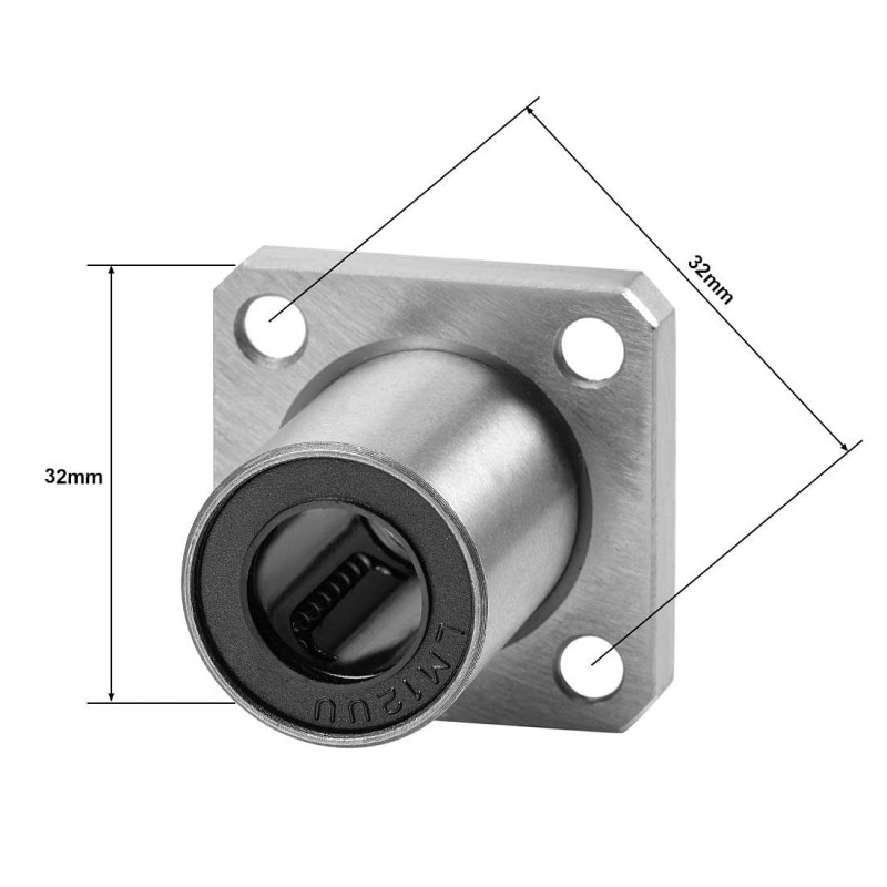 LMK12UU Linear Bearings Square Flange